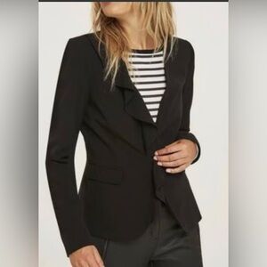 Long Tall Sally Ruffle Front Crop Blazer Women’s Size 16